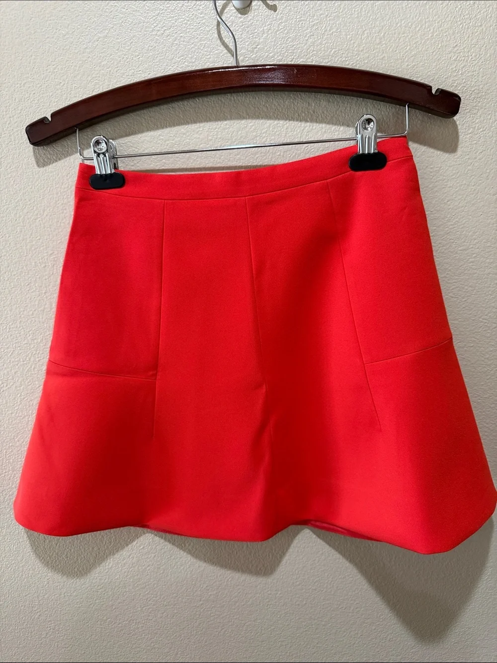 J. Crew Bright Red Circle Skirt